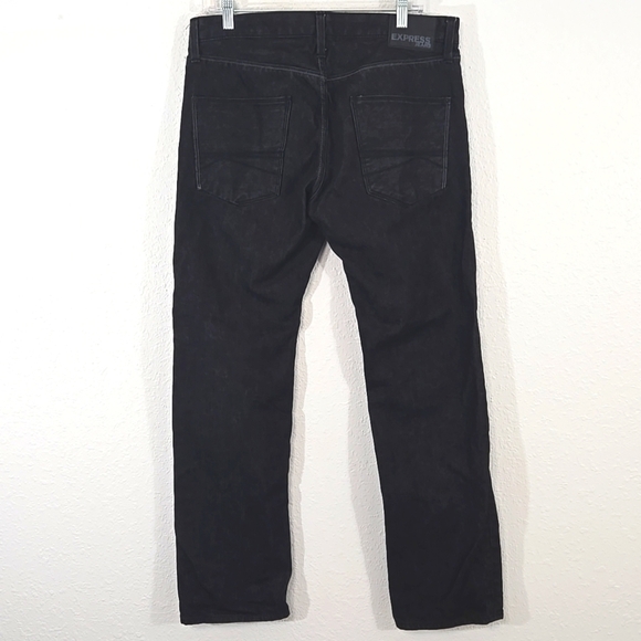 Express Men's Black Rocco Slim Fit Straight Leg Jeans Denim, size 32 x 32 - Picture 5 of 9